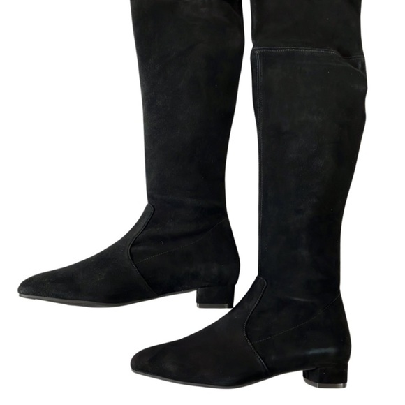 Stuart Weitzman Suede Genna 25 Over the Knee City Boot Size 6.5 Black Pull On - Picture 5 of 12